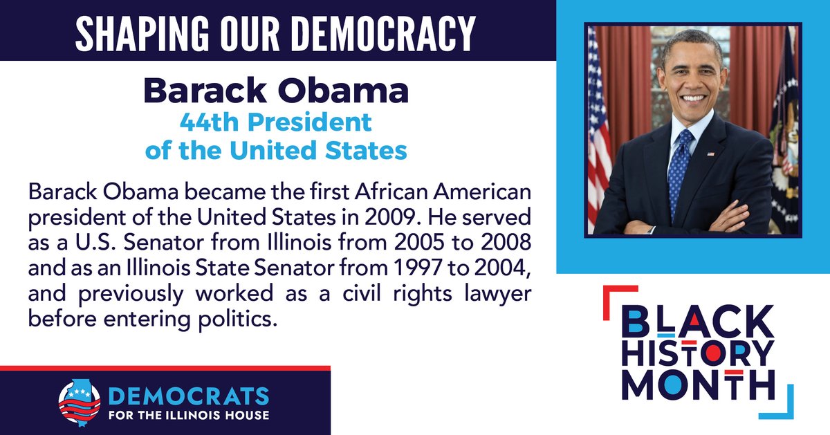 DemsforILHouse's tweet photo. #DreamBuildLead 🎥 Barack Obama inspired the nation when he became the first African American president, but he also has a long track record of activism rooted right here in Illinois. #BlackHistoryMonth ✊🏿✊🏾✊🏽 https://t.co/QfRQvpPpht