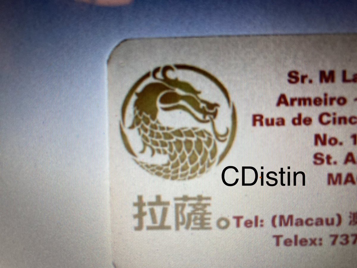 ChrisDistin's tweet photo. @noobde @therealsaibot 
I have this original business card from the James Bond movie The Man With The Golden Gun in my collection .it’s Lazars card, the maker of the golden bullets, the film was produced in 1973, why is the #MortalKombat Logo identical? Coincidence? https://t.co/dWoCAehDWF