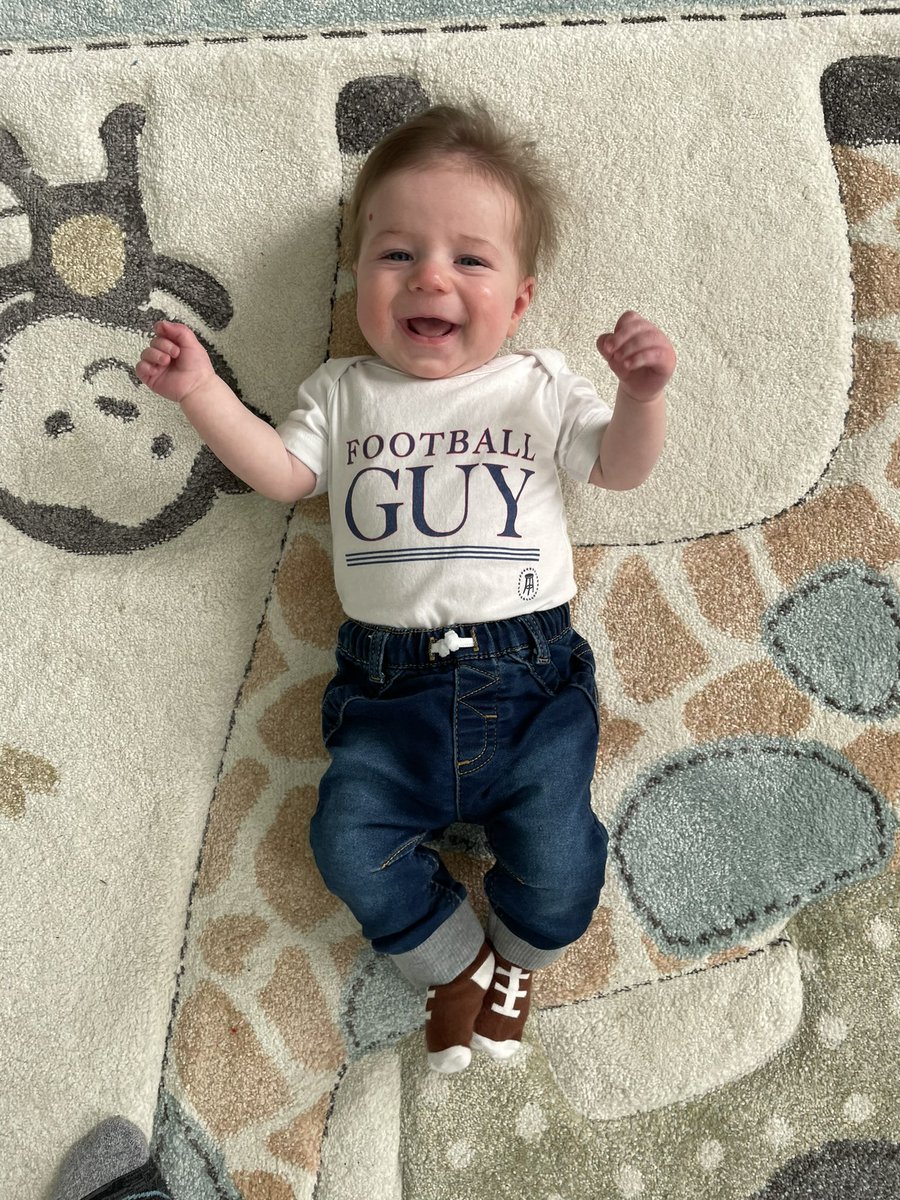 MelissaCecala's tweet photo. Carter is ready for his first Super Bowl!! 
#footballguy #footballguyoftheweek #superbowl @PardonMyTake @BarstoolBigCat @rgritt https://t.co/W2Z0h7DW3n