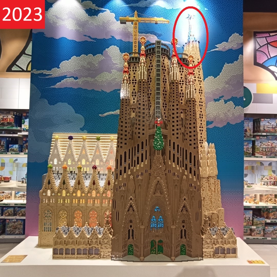 AFOLbarcelona's tweet photo. 🏗️🌟The construction of the #SagradaFamília at #LEGOFlagshipStoreBCN advances in parallel to the original

#barcelona #barcelonacity #bcn #ilovebarcelona #visitbarcelona #barcelonaexperience #catalunya #AFOLbarcelona #Barnabrick #legobarcelona #afol #lego #rebuildtheworld https://t.co/tBnilBC662