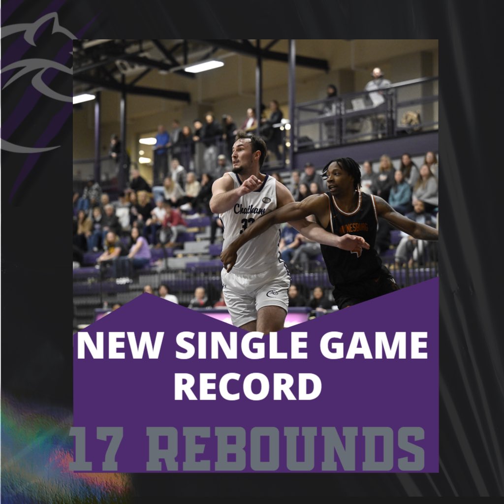 New Single Game Rebound Record!!

First Year James Thomas with 17 rebounds 🆚 Thiel 💪🏼💪🏼