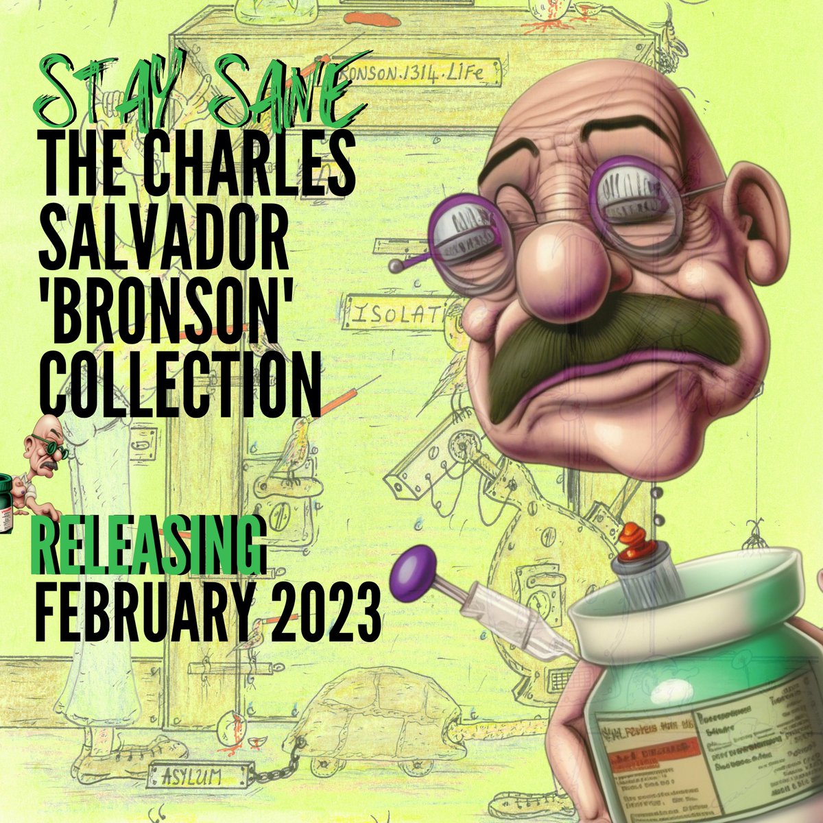 The @bronsonnftt Collection presents an opportunity for art enthusiasts to claim a physical piece with each NFT. Bronson was the subject of the 2008 film starring Tom Hardy. Bronson's Art is rare and extremely limited, with prices ranging from £700 to £30,000 in Art Galleries.