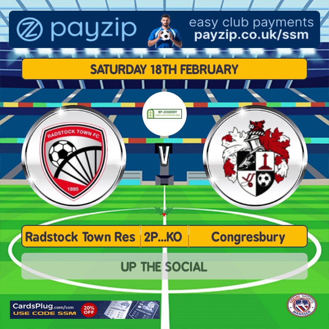 Moving on from this weekends fixture after putting out are best team performance of the season, we move on to the top of the table clash! Thos game is not to be missed! Bar will be open from 12 lets get a crowd up at southfields to cheer the lads on! #upthesocial