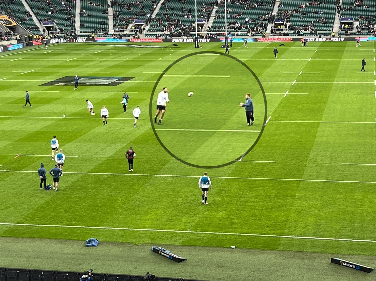 Top man <a href="/EllisGenge/">Gengey</a> warming up with the ball boy. You will have made his day. #lifetimememories. <a href="/EnglandRugby/">England Rugby</a> <a href="/happyeggshaped/">Happiness is Egg Shaped</a>