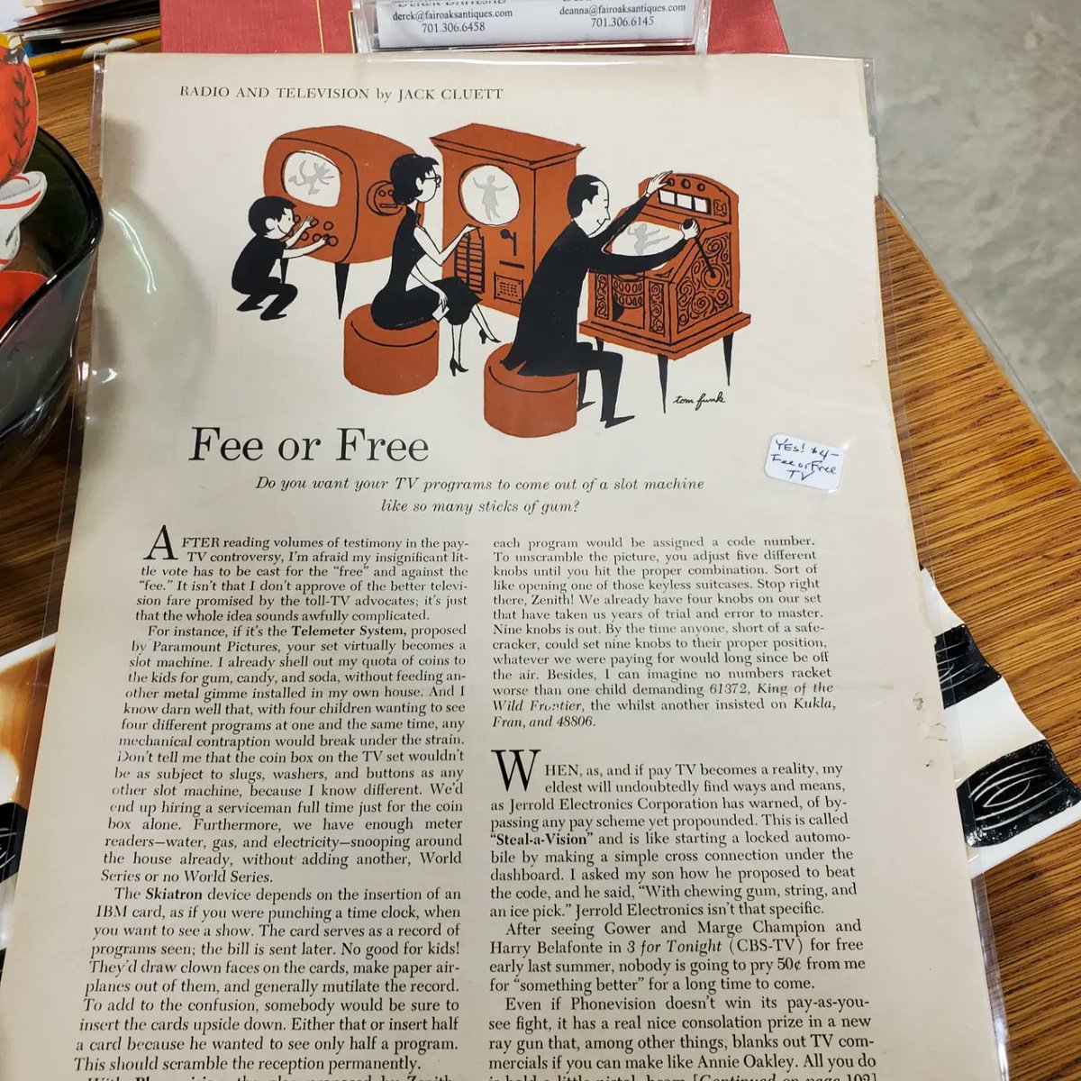 FairOaksAntique's tweet photo. We are their future!
Well, not all the mid-century articles came to pass - or were even true (conspiracy theories have been around forever!), but it sure is fun reading!
#oldmagazinearticles #vintage #mcm #thefutureisnow #ephemera #whyc #seeyouatthefarm #vintagegraphics https://t.co/RLUMbFJNwr
