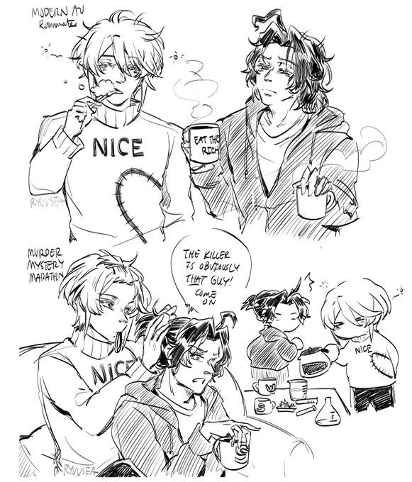 #sherliam modern au sketches 