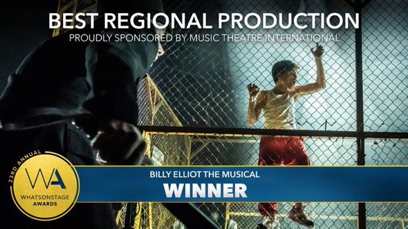 So proud of our beautiful show for winning best regional production #billyelliott #madeatcurve