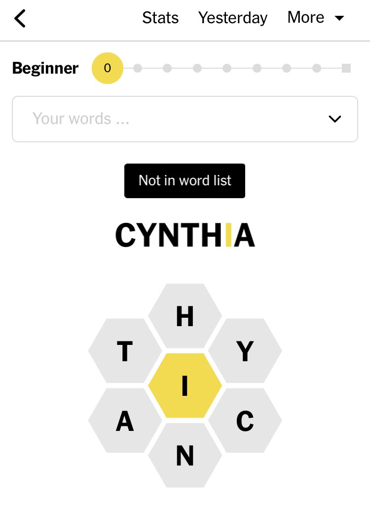 RainerBless's tweet image. Admit it, we all tried this one. 😉 #nytsb #hivemind #spellingbee