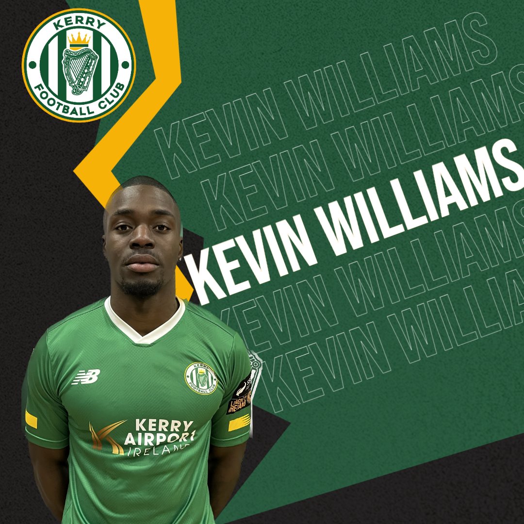 WELCOME HOME KEVIN WILLIAMS Kevin Williams signs for Kerry FC, subject to ITC The Kerry native returns home from German side FSV Union Fürstenwalde having played @LeagueofIreland football with our opponents on Friday, Cobh Ramblers. #WeAreKerryFC