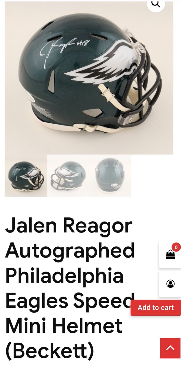Jalen Reagor Autographed Philadelphia Eagles Speed Mini Helmet (Beckett) #Superbowl    #SuperBowlLVII #SBLVII   
collectorsshop.ca/product/jalen-…