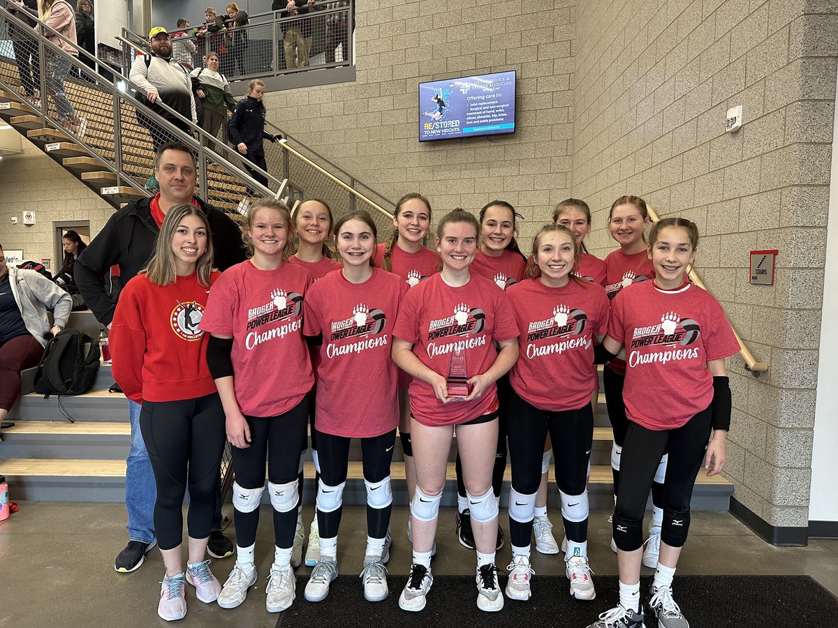 Congrats I AM VBC 14-Red for winning the 2023 Badger Region Power League 14-Elite Championship.