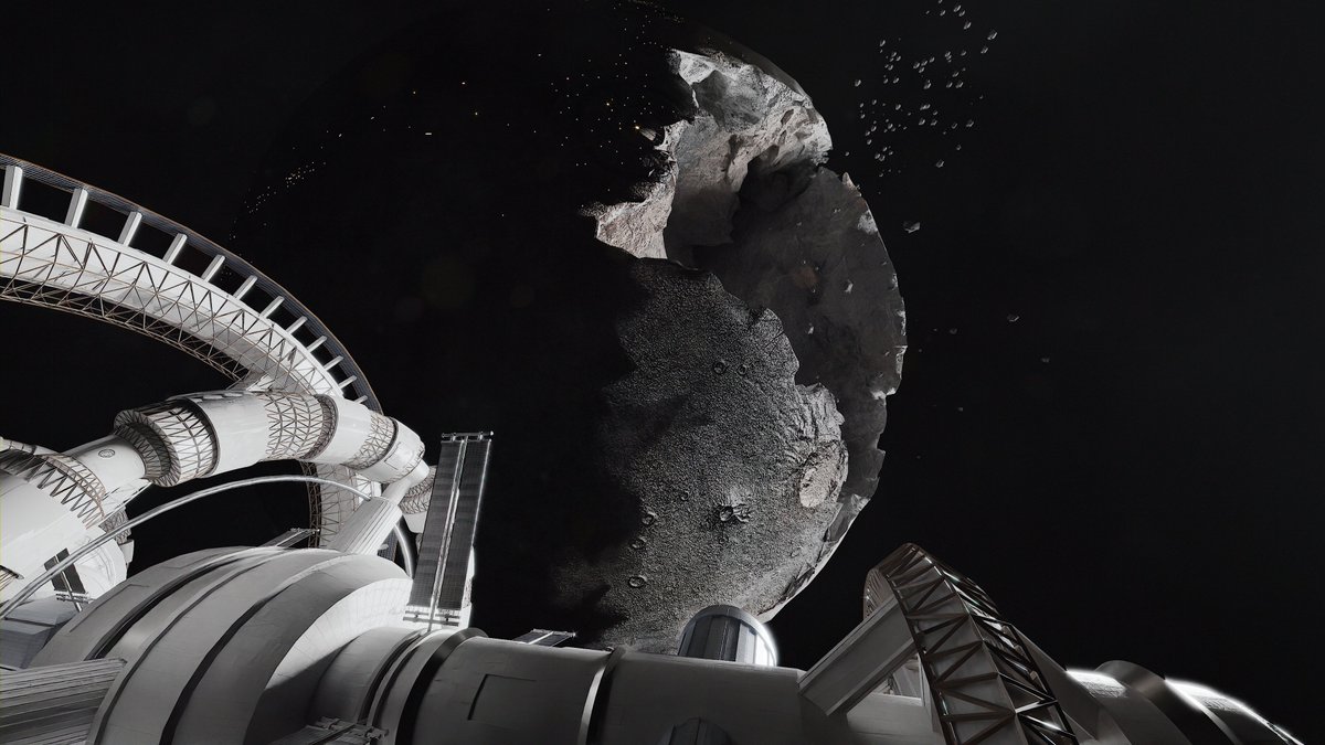 Monnapse's tweet photo. Made a space station and a destroyed planet for my school video game competition.

#3D #3dart #3drender #Space #SpaceStation #planet #3dartwork #render #Blender3d #blenderrender #substancepainter https://t.co/ocbmFwjsv9