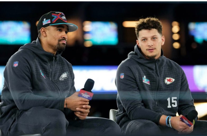 In 1976 Warren Moon and I played against each other. Warren was leading the PAC 8 &amp; I was leading the Big 10 in passing. We were told we either had to go to Canada or switch positions. Today Patrick Mahomes &amp; Jalen Hurts are the leaders of the two Super Bowl teams. We’re smiling!