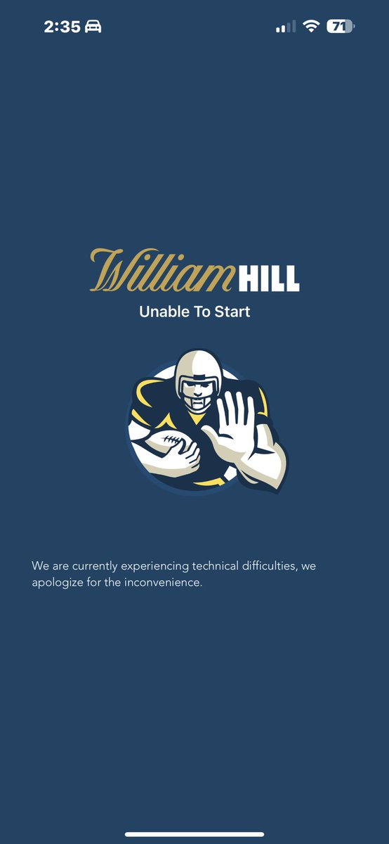 lasvegaslex's tweet photo. @WilliamHillUS Come on WillHill.. issues on Super Bowl Sunday before the game… log in and betting issues.. Be a leader😡 https://t.co/8j6piD2zpy