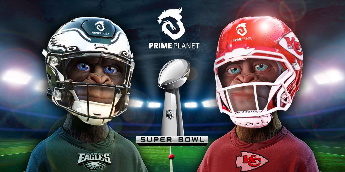 PrimeApePlanet's tweet photo. 🏈 The Super Bowl is here and it's time to pick sides. 
Who will you be rooting for in this matchup? 🤔 

🦍 These teams are lucky the Prime Apes are not in the NFL yet..
Share your thoughts and who you're going for in the comments below!
 #SuperBowl #PrimeApes #NFLPlayoffs #NFL https://t.co/u35hXUWp0R