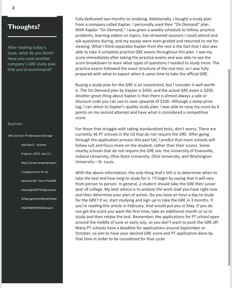 gracevgaffney's tweet photo. The KNOW is back! Today I talk about the Graduate Record Exam and how to study for it. @KaplanTest #theknow #physicaltherapy https://t.co/vgGZv8nJ7t