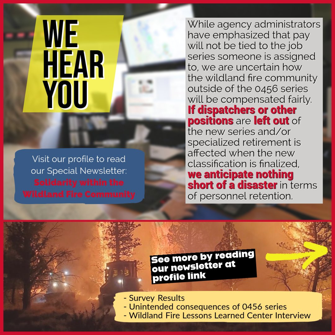 GrassrootsWFF's tweet photo. Check your inboxes to read a special newsletter covering the issues faced by dispatchers and other positions in light of the possible reclassification efforts.
https://t.co/WbZfI70hVN 

#grassrootswildlandfirefighters #grwff
#nothingaboutuswithoutus #dispatchers #firefighters https://t.co/IEPh0xJxW2