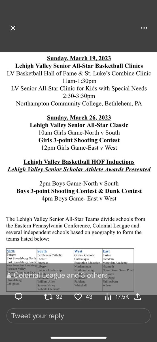 jahenchy's tweet photo. @NazGBball  @k_addie5 @KerryAverbeck @billaverbeck congrats to Addie for being selected to the Lehigh Valley Senior All-Star classic. https://t.co/Qf9T4BMioc