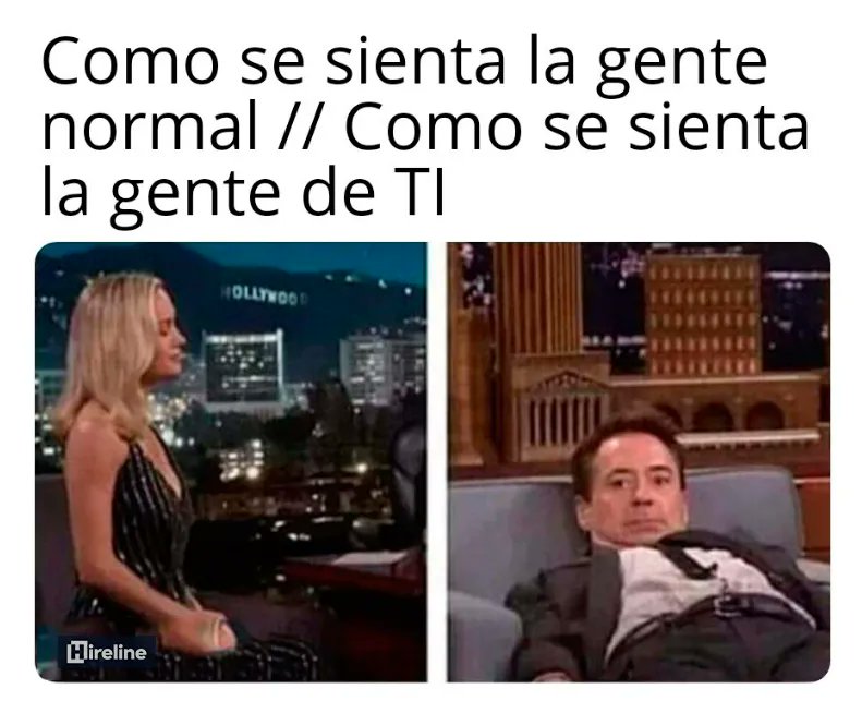 hirelineio's tweet photo. ¿Por qué nos sentamos así? 🤣 https://t.co/5oj1wEfdel