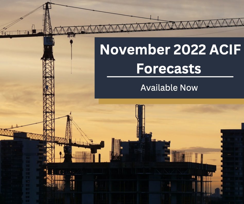 ACIForum's tweet photo. The November 2022 ACIF Forecasts are available for purchase. To learn more and purchase the forecasts products visit https://t.co/5XMhW62i5P. https://t.co/ONOxyqkQd7