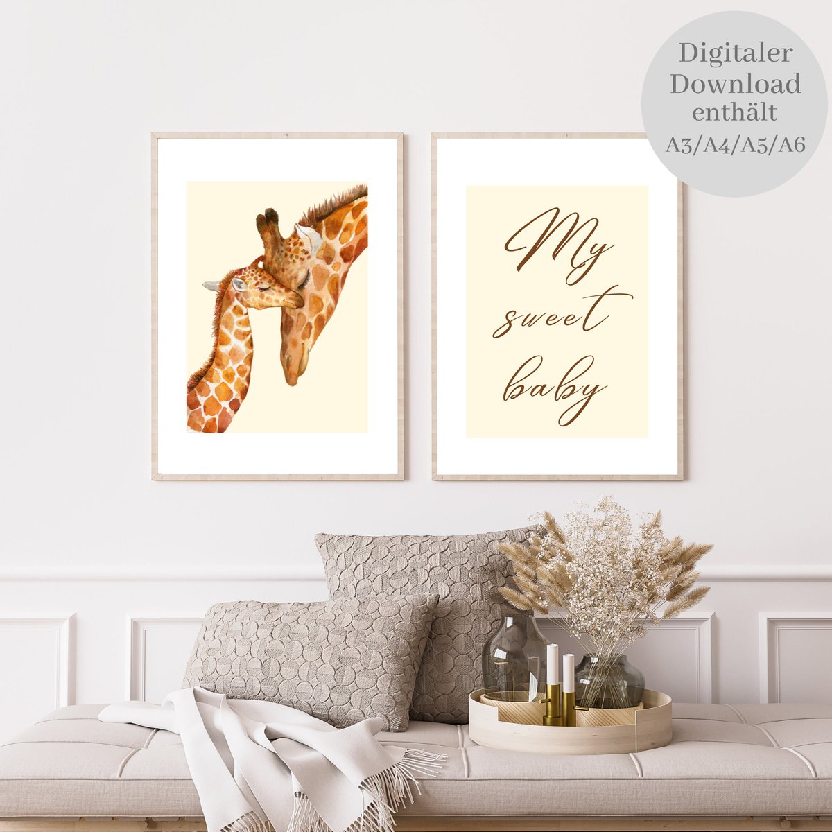 Ich freue mich, den jüngsten Neuzugang in meinem #etsy-Shop vorzustellen: Giraffen-Baby & Mutter | Herzliches Posterset | My Sweet Baby | Zauberhafte Zimmerdeko | Niedliches Geschenk | Hellbeiger Hintergrund | etsy.me/3K2oUwr r #giraffenbaby