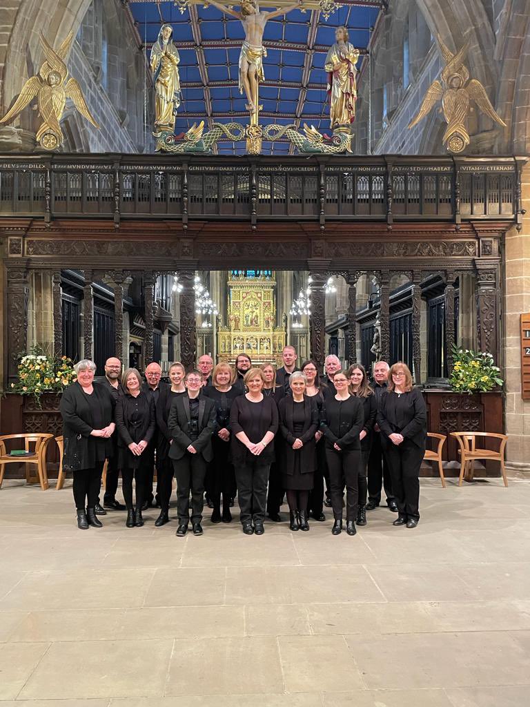 WakeCathedral's tweet photo. Great to welcome the wonderful St Peter’s Consort to sing our services today while the cathedral choir is enjoying a well-earned break @ChoralEvensong @RSCMLeeds https://t.co/uG8BmqagjI