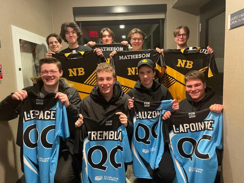 New friends at the U18! #u18cc2023 #curling #Canada #Timmins