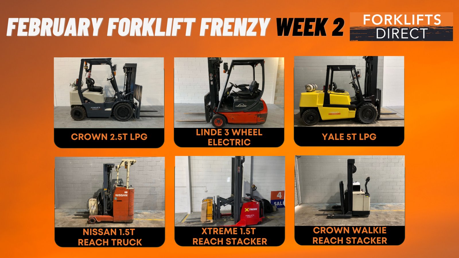 Forklifts Direct on X: See the Week 2 wrap up for our February Forklift  Frenzy! We had SIX of our IN STOCK forklifts on special with ONE DAY ONLY  prices. Make sure