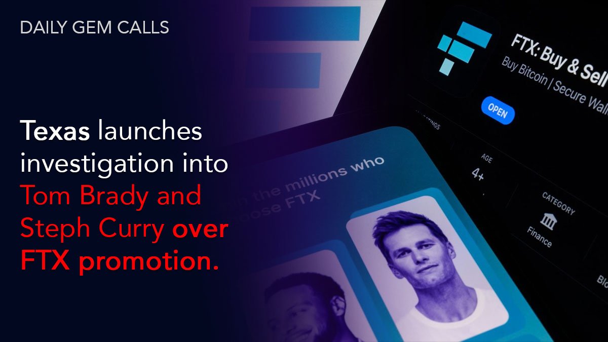 DailyGemcalls's tweet photo. FTX promotion base investigation was done by Texas .. https://t.co/tmmULqtCqx
