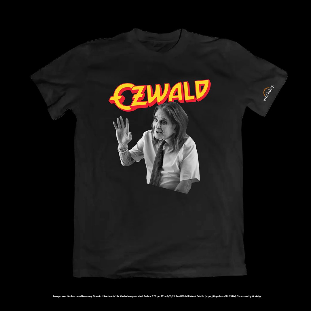 Want more Ozwald? RT this post for a chance to win I of LVII (that’s 1 of 57) LIMITED EDITION OZWALD t-shirts, courtesy of @Workday. #RealRockStar #OzwaldSweepstakes  #Ad See rules: tinyurl.com/3td2344d