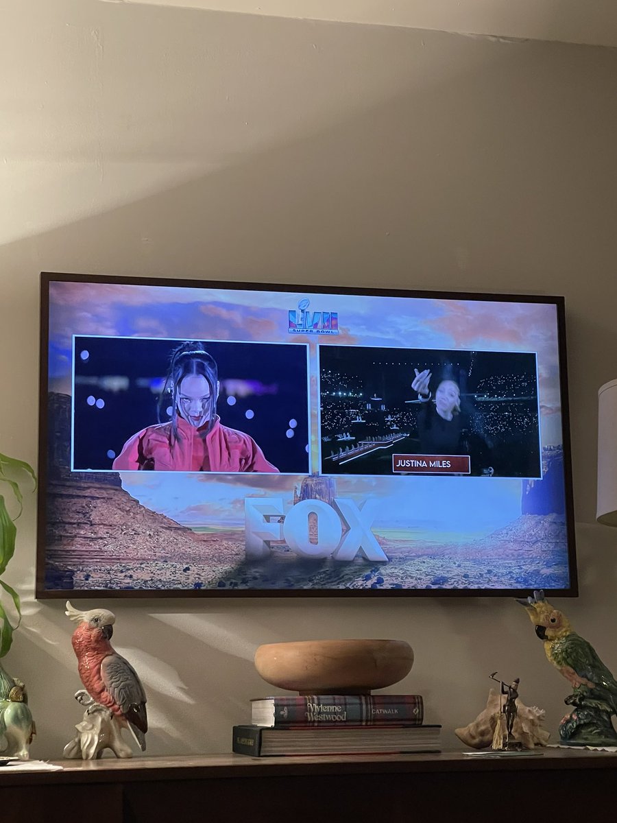 chrisPcrittter's tweet photo. The real MVP was the halftime interpreter #SuperBowl  #Rihanna https://t.co/xUxno8168S