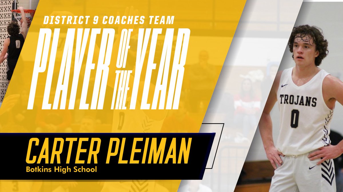 BotkinsSchool's tweet photo. Congratulations to Senior, Carter Pleiman! Carter was voted by the District 9 Coaches Association as their Player of the Year! Congrats Carter! #0️⃣ #HereComesTheBoom @WDN_Sports @WOSNScores @LimaYNN @PressProsMag @SWOFCP @SWDistrict @daytonsports @SidneyOHSports @PrepHoopsOH https://t.co/4gDBc8OAZY