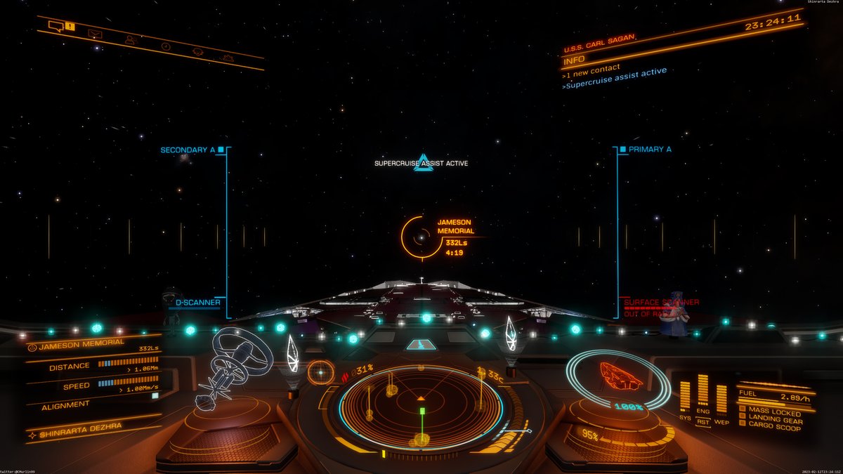 CMurlin99's tweet photo. After 8 months in deep space with a 1 day layover at Colonia I have returned to my home station.

#elitedangerous #exploring #home https://t.co/VhLTDSSiBk