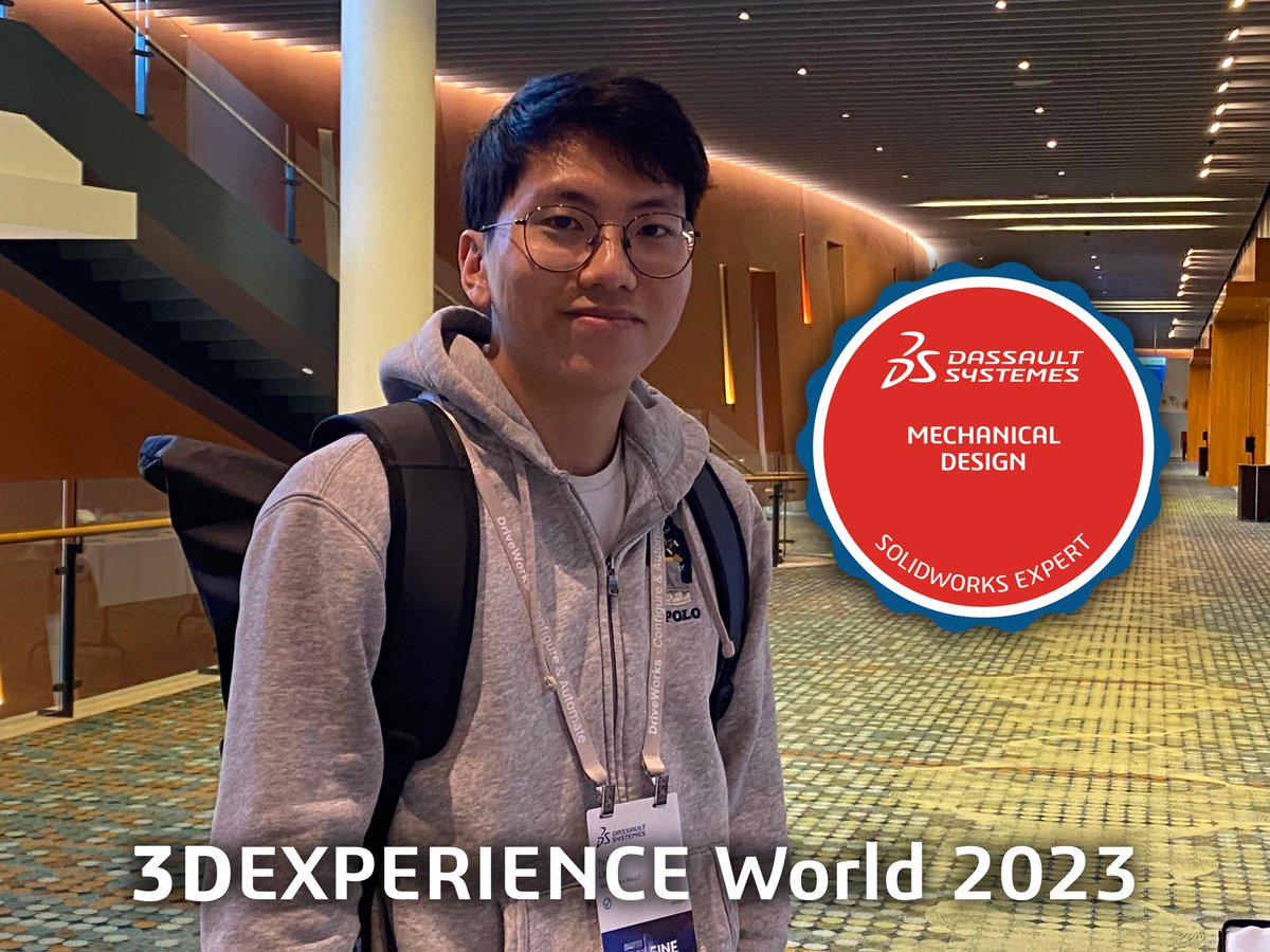 DanieljGranillo's tweet image. Congrats Yu LIM on passing the #CSWE exam and becoming part of the most elite group of CAD users in the world here at #3DXW23