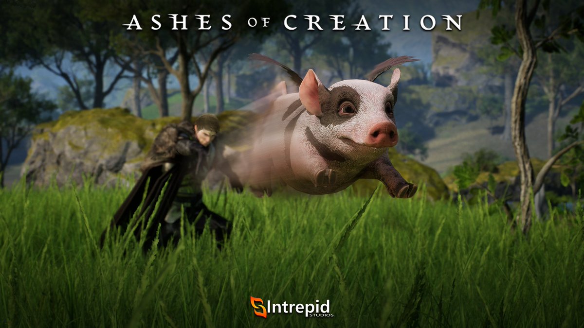 AshesofCreation's tweet photo. 🏈 Are you ready for #SBLVII? 

🐖 💨 Let the pig skins fly! https://t.co/fRz8EFXq66