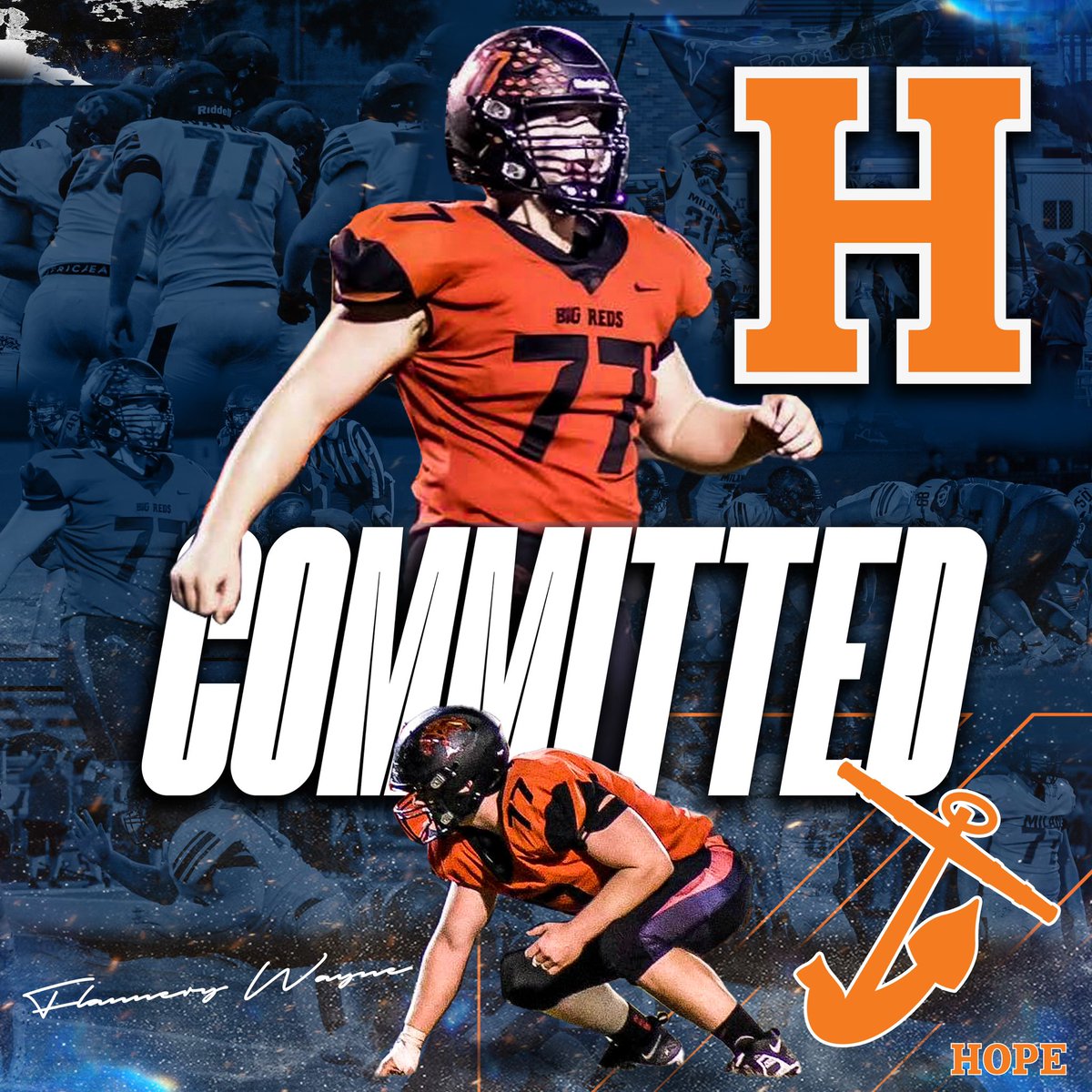 Extremely Blessed to announce my commitment to Hope College!⚓️🟠🔵<a href="/HopeCollegeFB/">Hope College Football</a> <a href="/PStuursm/">Peter Stuursma</a> <a href="/Coach_HThompson/">Hunter Thompson</a> @CoachStuddd <a href="/jacobpardonnet/">Jacob Pardonnet</a> <a href="/margritzmuscle/">Dan Margritz</a> <a href="/MilanBRFootball/">Milan Football</a> <a href="/MilanBigRedsAD/">Milan Big Reds Athletics</a> #Committed #dudesnotnumbers