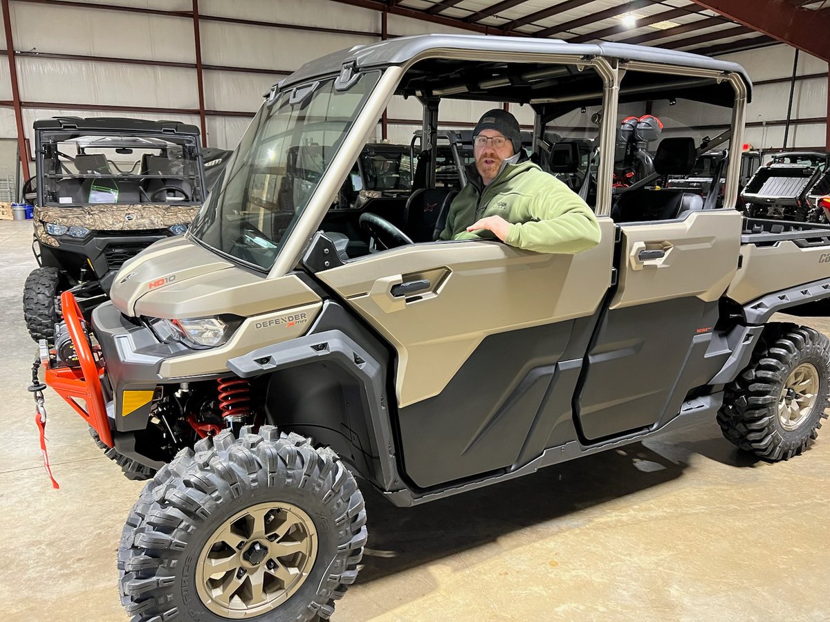 Congratulations to Chris Wright from Madison, MS for purchasing a 2023 Can Am Defender Max X mr at Hattiesburg Cycles! #canam #defender #mud