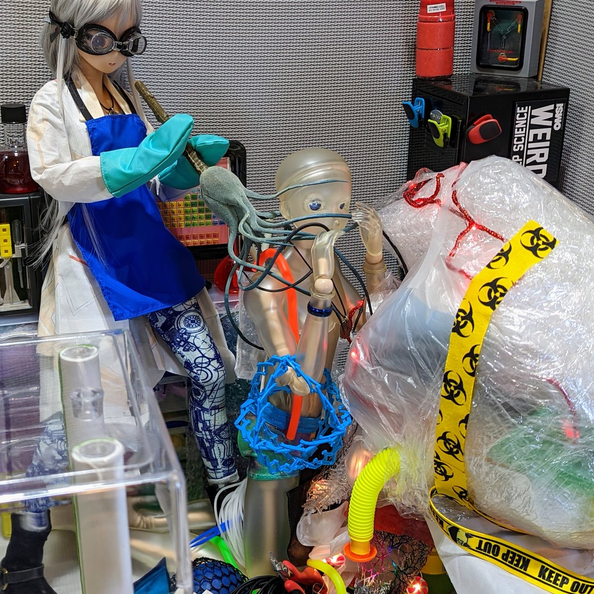 rc2agog's tweet photo. @Brave_New_Yuki @smartdoll @miraisuenaga Exactly my thought, which is why I saved Chitose for last.. Figured our li'l xenobiologist science geek would take one look at the other pets, and say "hold my (Kitsu's? ๐) beer!" ๐๐โจ
.
#Chitose #SmartDoll #BJD #Fortoo #android #madscience #sciencegeek #geekGirl #ChitosesLab https://t.co/P63xy30a3p