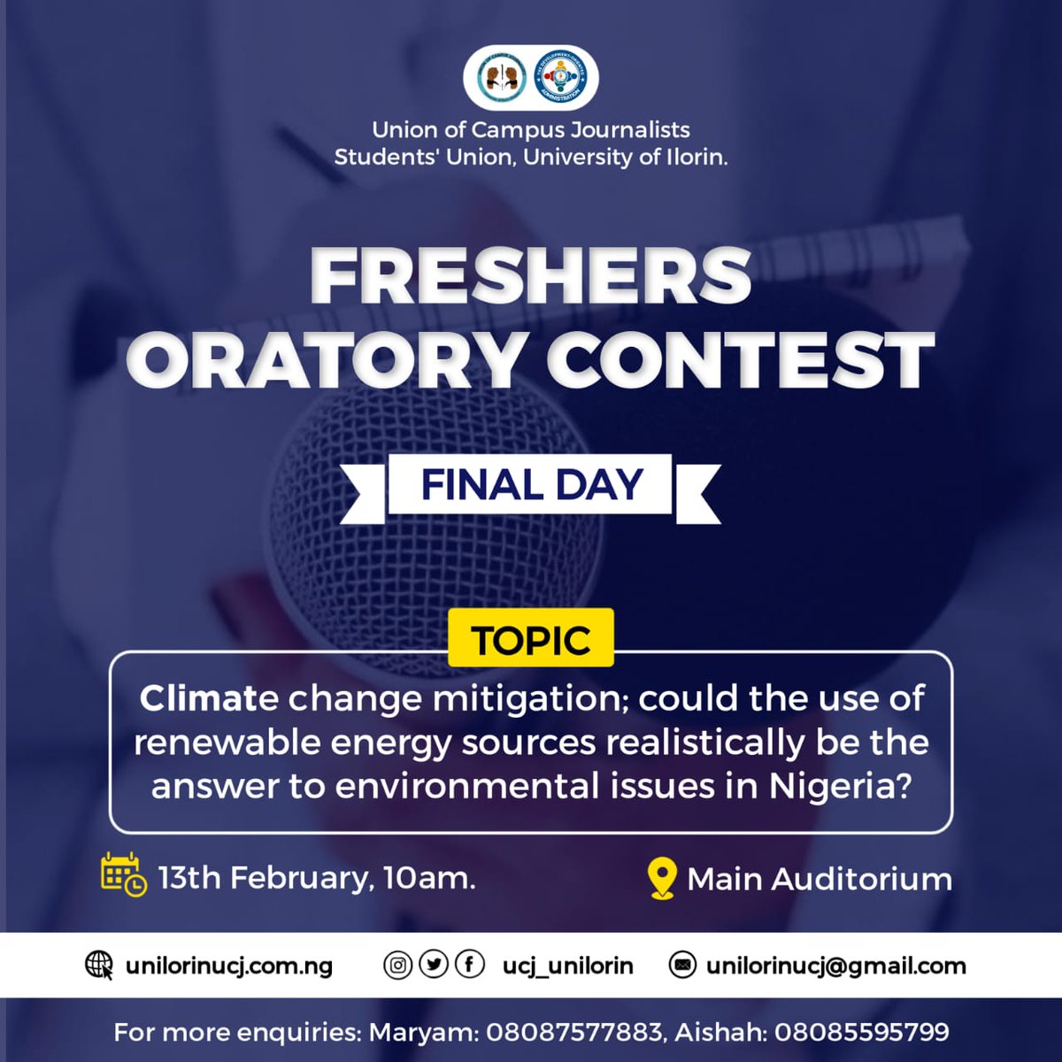 Union of Campus Journalists (UCJ), UNILORIN tweet media