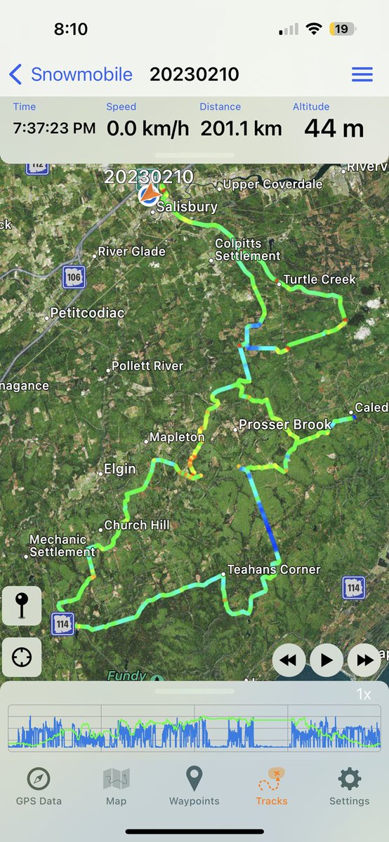 DeanColpitts's tweet image. What a weekend!  Friday 201.1km on the sled. Saturday 99.9km on the 4 wheeler.  Sunday 298.8km on the sled again, for a 3 day total of 599.83km as per #GPSTracks (awesome app btw if you don't already use it!).