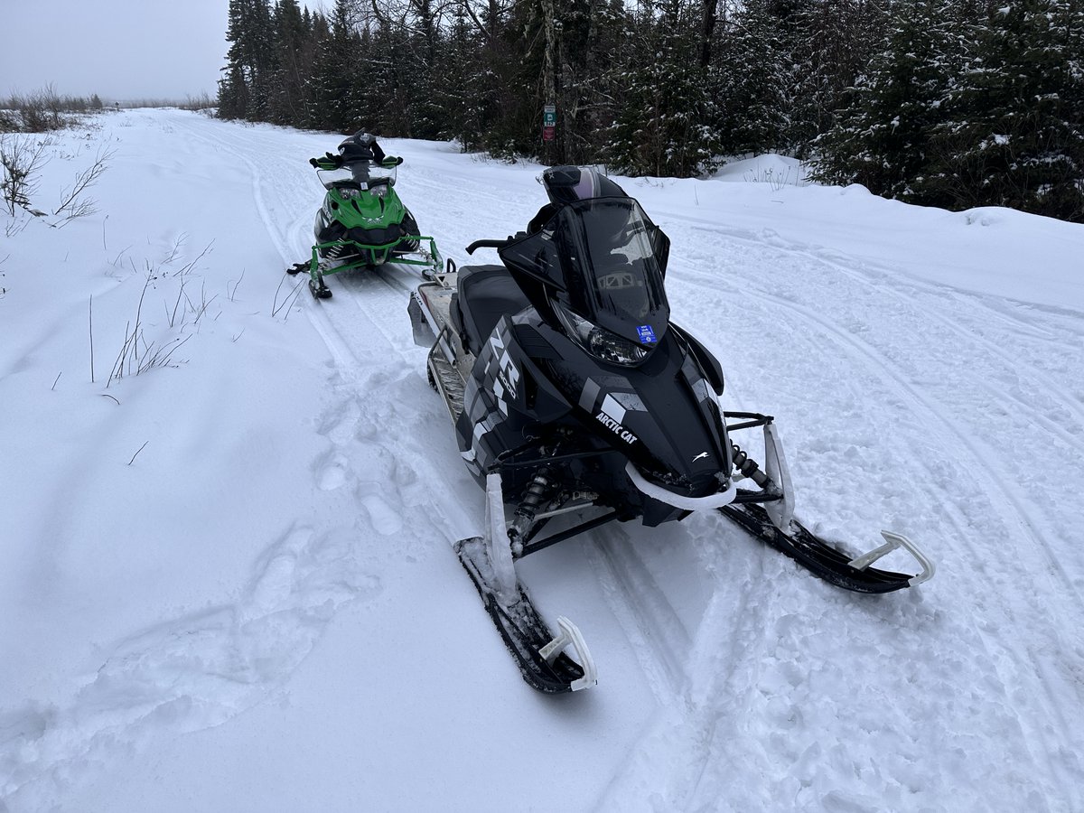 DeanColpitts's tweet image. What a weekend!  Friday 201.1km on the sled. Saturday 99.9km on the 4 wheeler.  Sunday 298.8km on the sled again, for a 3 day total of 599.83km as per #GPSTracks (awesome app btw if you don't already use it!).