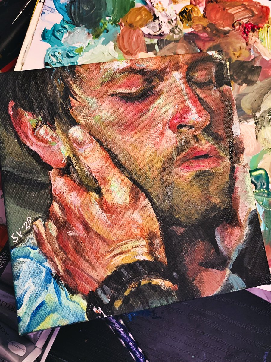 scoutstiel's tweet photo. and #tinypainting #1 for #spnatl iiiiiiiiis…done!!

this is actually a 6x6”, and i’ll be starting 4x4” pieces tomorrow. stay tuned! https://t.co/3uqy7Bxjp7