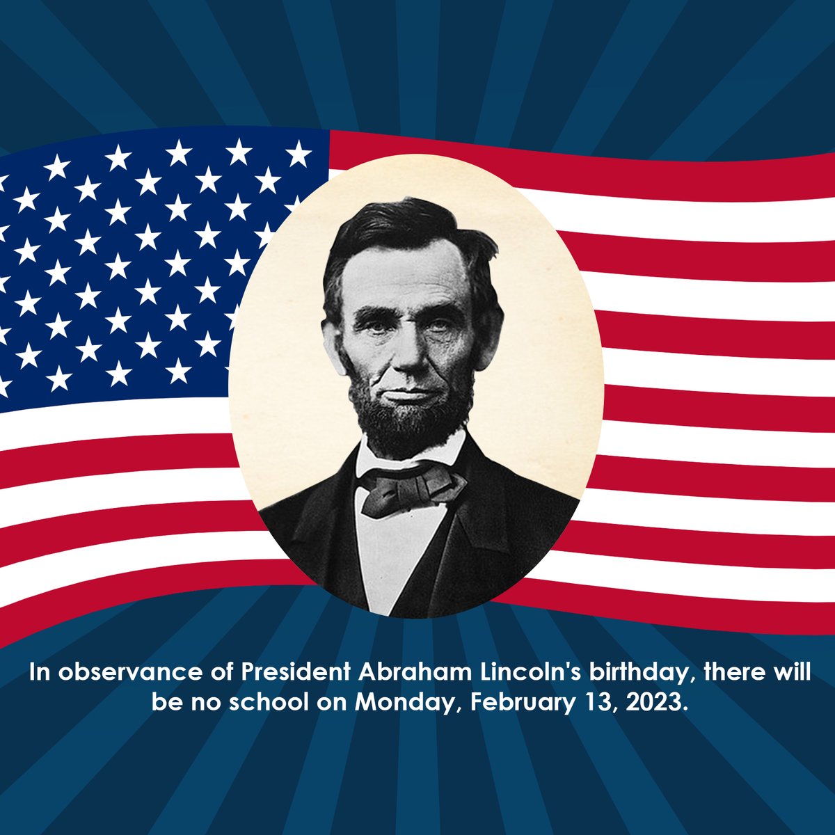 FontanaUnified's tweet photo. Just a reminder, there is no school tomorrow February 13 in observance of Lincoln’s Birthday. Enjoy your day off. https://t.co/OWFSQlECME