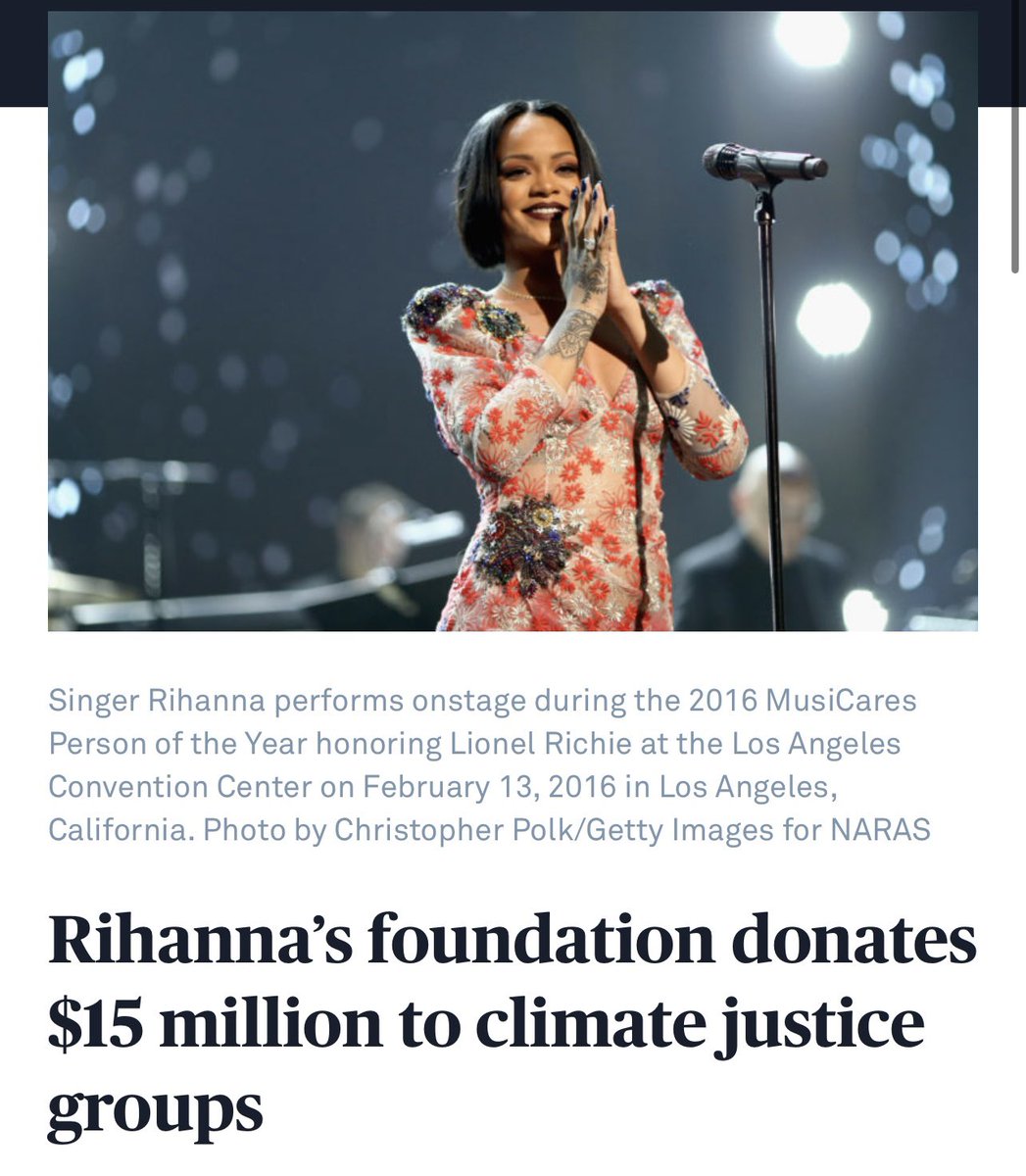 Another reason to love Rihanna ♥️

She’s donated millions to fight climate change 🌍