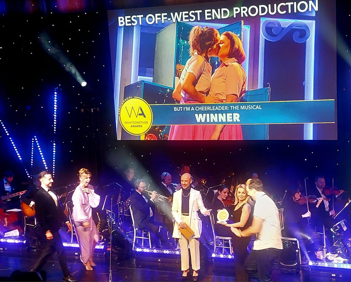 Debbie Kaye 🌈 (@conbug1) on Twitter photo I can not express how happy this makes me.. so very much deserved.
And I'm so happy I can say I was in the room when you won.
A massive well done <a href="/BIACheerleader/">But I’m a Cheerleader - The Musical</a>, @PaulTaylorMills @JodieSamSteele @OliverWBrooks <a href="/Michael_Mather_/">Michael Mather</a> & all the other cast, crew& Creative team I can not express how happy this makes me.. so very much deserved.
And I'm so happy I can say I was in the room when you won.
A massive well done <a href="/BIACheerleader/">But I’m a Cheerleader - The Musical</a>, @PaulTaylorMills @JodieSamSteele @OliverWBrooks <a href="/Michael_Mather_/">Michael Mather</a> & all the other cast, crew& Creative team