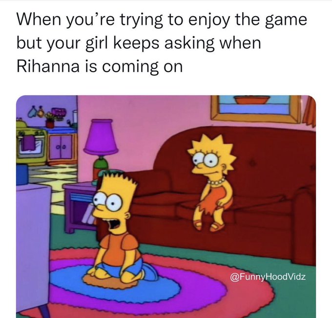 RT if this is you rn #SuperBowlLVII #SuperBowl https://t.co/Sr2J7SHQXt<a href="/tag/superbowllvii"class="tags">#SuperBowlLVII</a><a href="/tag/superbowl"class="tags">#SuperBowl</a>