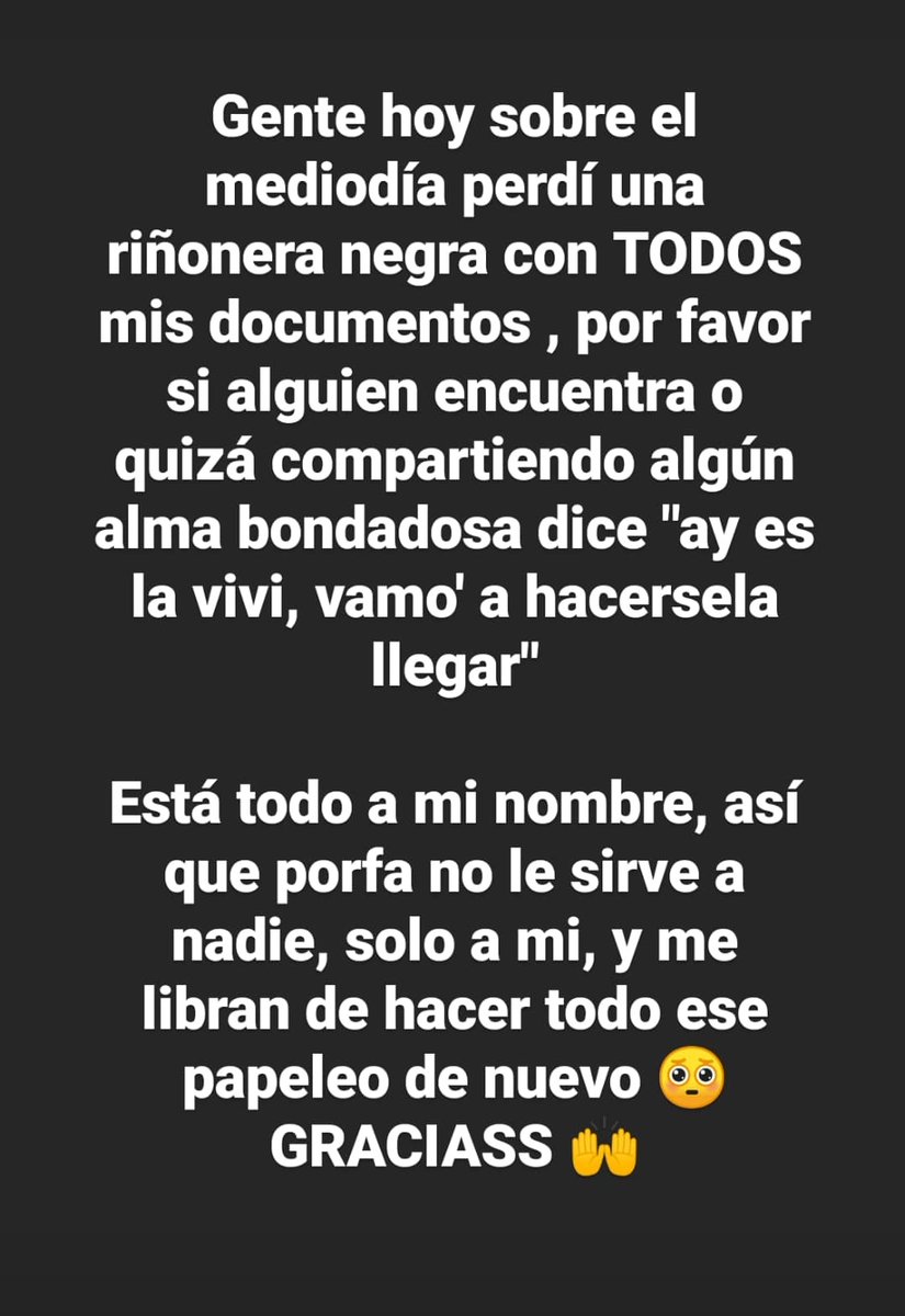 ViviGimnez1's tweet photo. Se agradece RT , documentos a nombre de Viviana Giménez 🥺🙌 https://t.co/xdpRuzi8TK