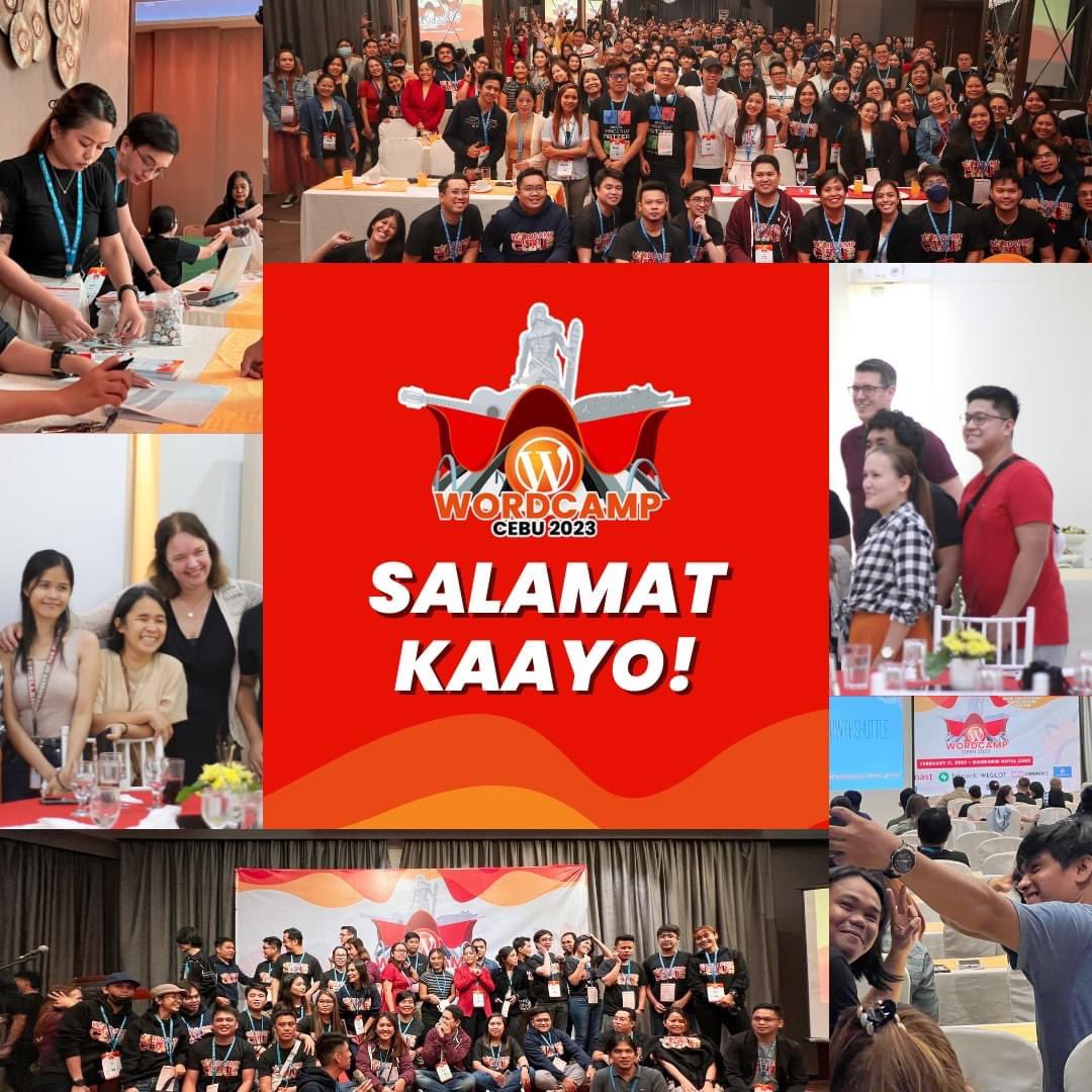 WordPressCebu's tweet photo. Thank you for making #WordCampCebu2023 a huge success! See you again next year, Cebu! #WCCebu https://t.co/eUnVVPU6N1