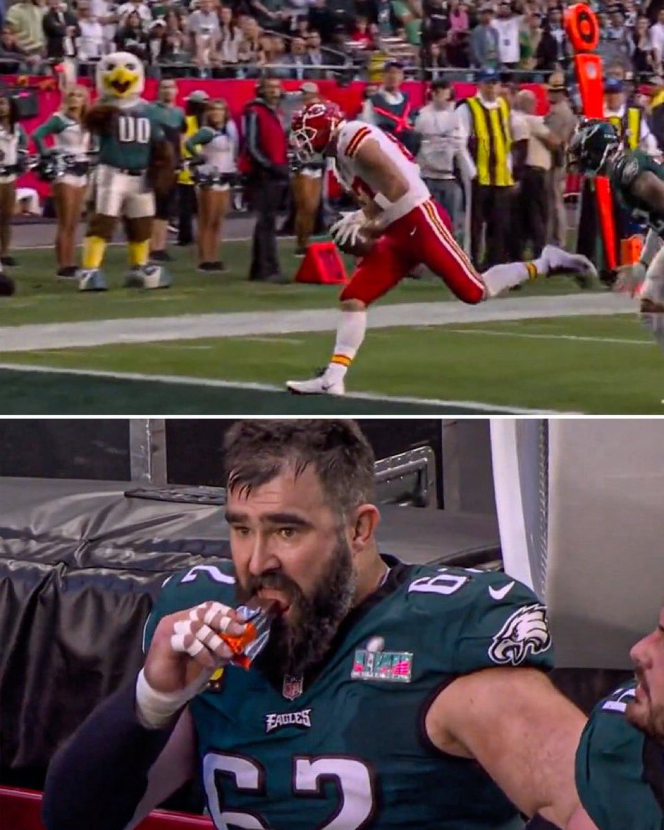 PardonMyTake's tweet photo. The Kelce brothers are brothers 

Wild https://t.co/zwLaqDpczl