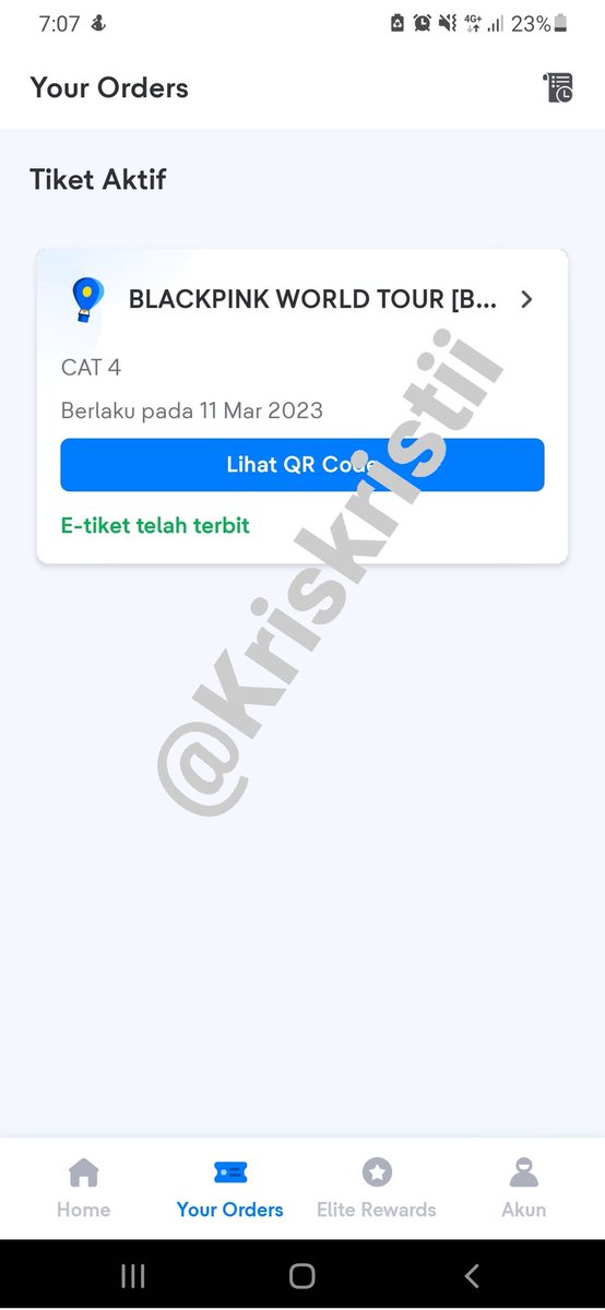 KrisKristii's tweet photo. WTS 2 Tiket Blackpink Day 1 CAT 4.
Harga normal, diurus sampe tiket fisik ya. Makasih https://t.co/yfSl3zRgxn